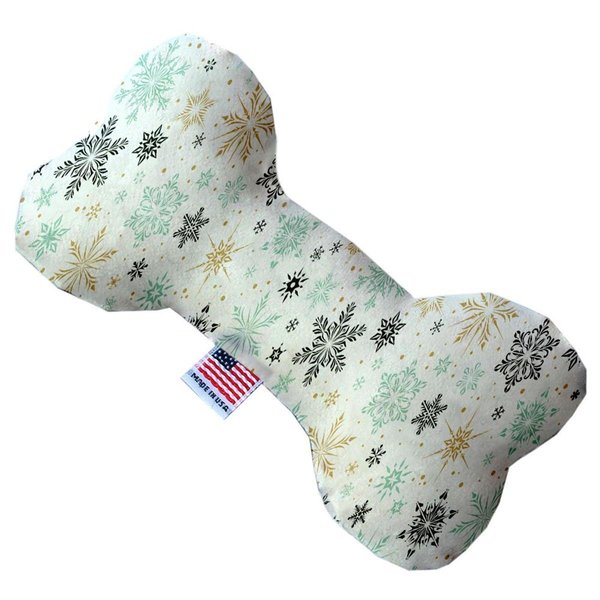 Mirage Pet Products Vintage Snowflakes 6 in. Stuffing Free Bone Dog Toy 1322-SFTYBN6